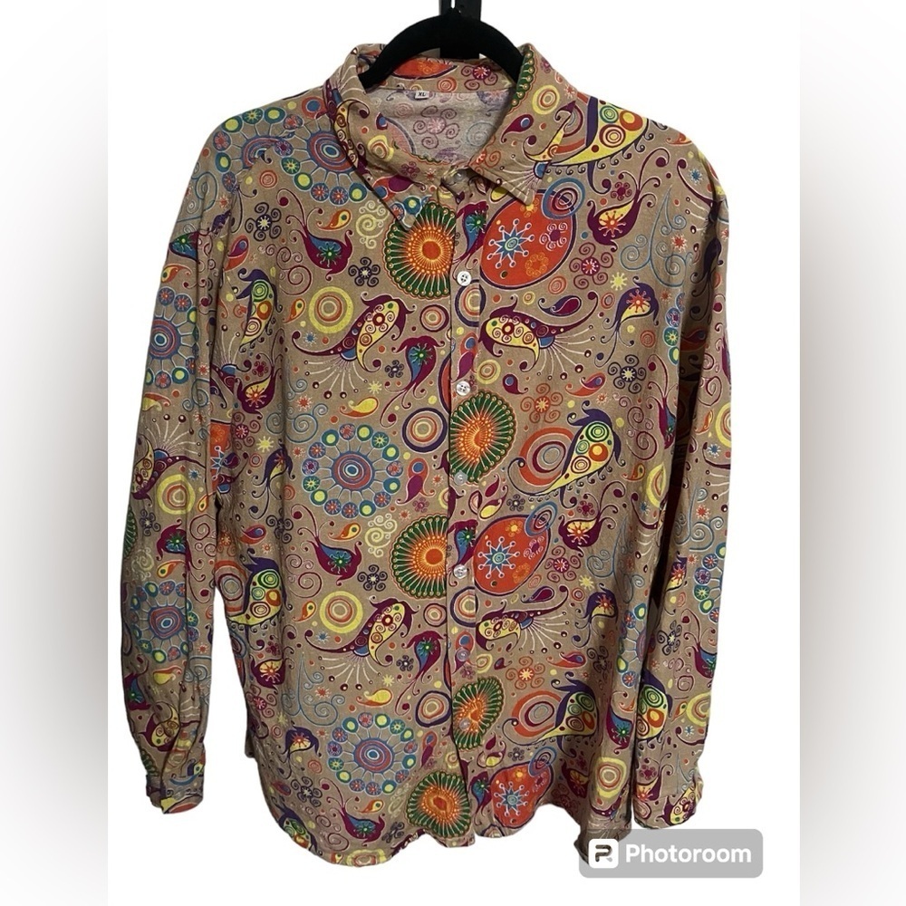 Stream Linen Blend Hippee Top Sz XL